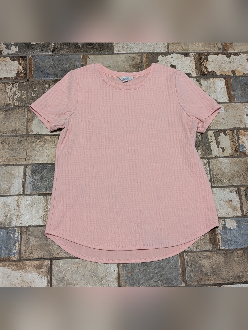 Croft & Barrow Women’s Medium Pink Short Sleeve Top Soft Knit Casual M
